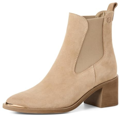 Tamaris dam 1-25301-45 Chelsea stövlar, beige, 38 EU