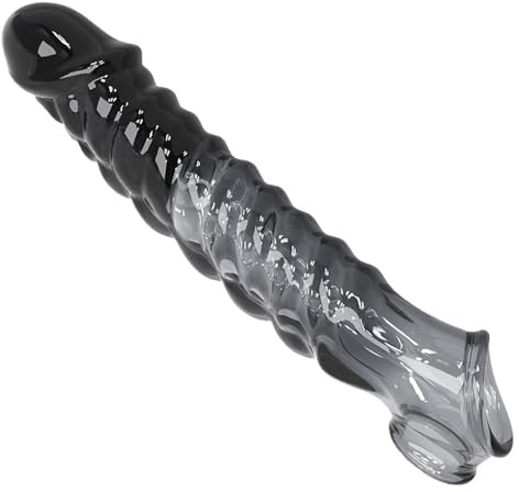 Kutocesy Étui Pénis Anneau Pénis Manchon Pour Allongement Du Pénis Cock Sleeve Stimulation Point G Extrême Sextoys Pour Hommes (Black)
