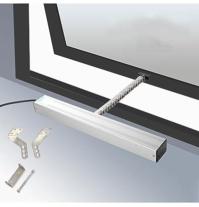 Actuador eléctrico para abrir ventanas, cadena automática para ventanas abatibles y tragaluces, motor de 24 V con control remoto e interruptor, carrera de 300 mm a 800 mm