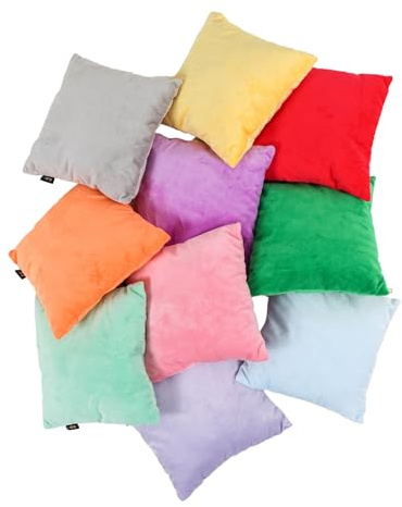 Eden Learning Spaces Kids Sensory Soft Fleece Cushions | Pack of 10, Mixed Colour Pack, Learning Support Lesson Planning Tool, Fibre Filling, For Nurseries and Schools
