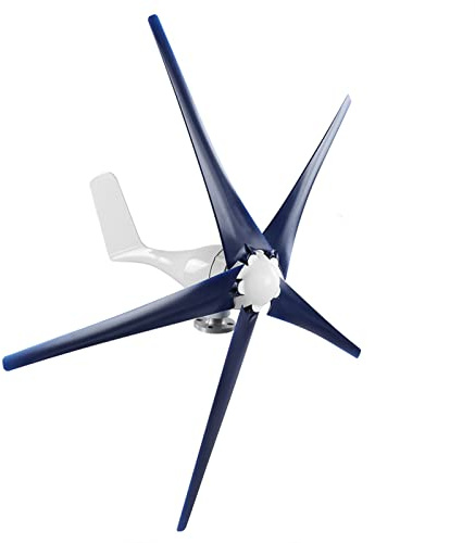 AUNMAS Windmill Generator, 5 Vane/Wing Wind Small Turbines Low Vibration Permanent Magnet Rotor Alternator 800W For Boats Terraces Cabins, Easy Install, High Utilization (12V)