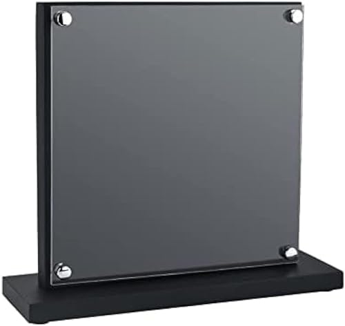 Bloque De Cuchillo Magnético, Soporte De Cuchillo Negro De Madera Natural Soporte Magnético De Doble Cara con Escudo De Protección Acrílico Transparente, Gran Capacidad Y Más Seguro