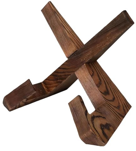 Supporto per Ricettario,In Legno Pieghevole Regolabile Rustico,Decorazione da Cucina con Ricettario - per Tablet, Libro di Ricette, Riviste, Spartiti, Piano di Lavoro, Scrivania e Tavolo