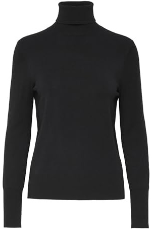 Only NOS Donna Onlvenice L/s Rollneck Pullover Knt Noos Dolcevita Not Applicable, Nero (Black Black), X-Small