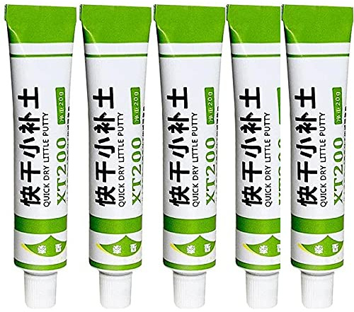 Pâte de réparation de fibre de verre Instafix de 5 pièces, pâte de réparation de bateau en fibre de verre, mastic à séchage rapide réparateur de peinture grise pour les yeux (blanc)