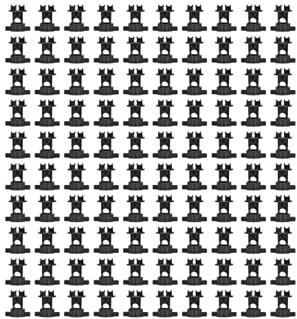 Ausla 100pcs Electric Fencing Post Insulators, Bolt Type Insulators ABS Wooden Post Insulator for Electric Fence Agricultural Garden Farm 2.17x1.89in (Black)