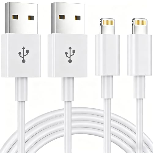 iPhone Ladekabel,Lightning Kabel [2Pack3M] MFi-Zertifiziert iPhone Kabel USB Lightning kabel Für Apple iPhone 14 13 Pro Max Mini XS XR X 8 7 6 6s Plus 5 SE, iPad Air(Weiß)