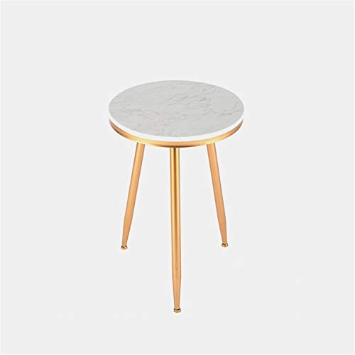 Nachttische, Couchtisch, runder Marmor-Couchtisch, multifunktionaler Teetisch, Zuhause, Wohnzimmer, Sofa, seitlicher Zeitschriftentisch, 40 x 40 x 59 cm, Korbtisch (Farbe: A, Größe: 40 x 40