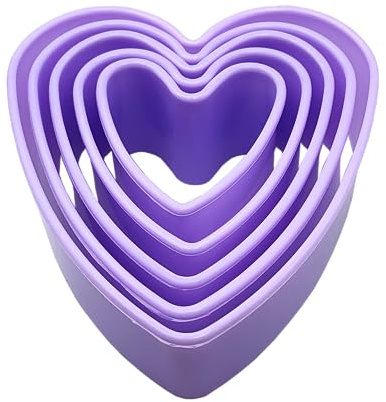5 PCS Formine per Biscotti Coppapasta Tagliapasta Aperta Stampi per Biscotti Stampini Dolci per Pasticceria Fondente Sandwich Decorazione Torte Bambini Argilla (CUORE)