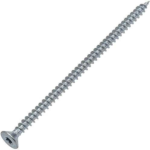 AERZETIX - C68247 - Lot de 100 Vis autotaraudeuses pour bois à tête fraisée Ø5x100 mm à empreinte étoile TX - en acier zingué
