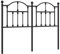 vidaXL Steel Headboard - Classic Black Metal Finish for 120 cm wide bed frame - Sturdy, Durable and Supportive Bed Header with Round Tubes