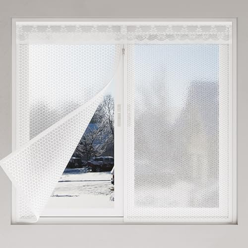 FENGSHOUU Wärmeschutzvorhang,Thermovorhänge,Fenster-Isolierset,Winter Kälteschutz Winddicht Warmer Vorhang,für Balkon,Schlafzimmer,Küche,Wiederverwendbar,Anpassbar,Breite×Höhe (100cm x 250cm)