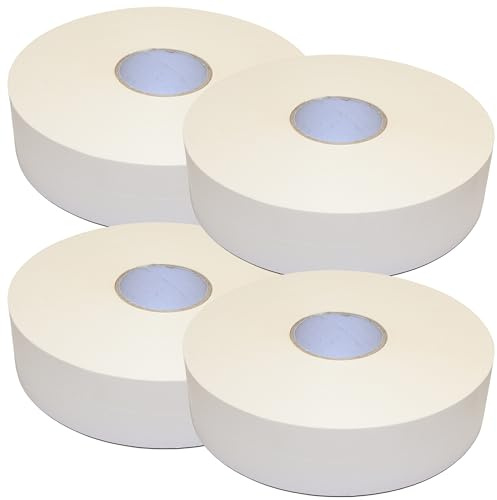 Papier Fugendeckstreifen Level+ | Fugenband zum Verfugen von Gipskartonplatten im Trockenbau, 4 x 76m, Reissfest, Bewehrungsstreifen Breite 52mm
