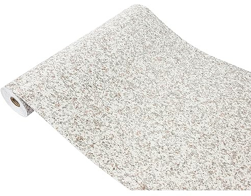 Klebefolie Möbel 45x100 cm | Selbstklebende Möbelfolie in Stein-, Marmor- und Betonoptik | Folie für Möbel wasserfest und leicht anzubringen für Küche und Bad | Granit Grau/Beige