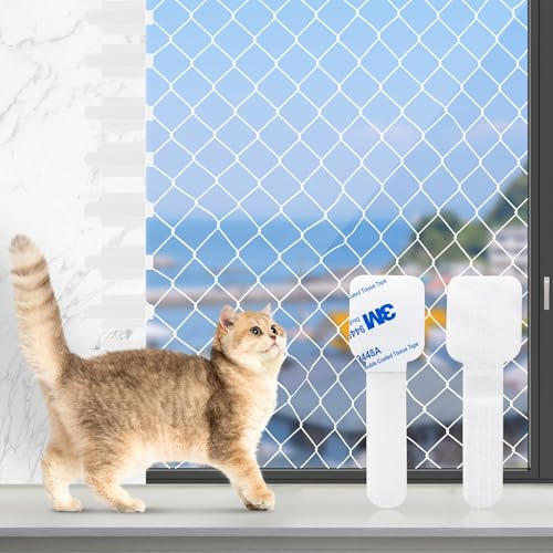 YAOZUP Outdoor Adhesive Hooks,100 PCS Klebehaken Katzennetz,Katzennetz Bbefestigung,Katzennetz für Fenster, Fensterschutz Katze,Befestigung von Katzennetz für Balkon ohne Bohren (Ohne Katze Netz) (A)