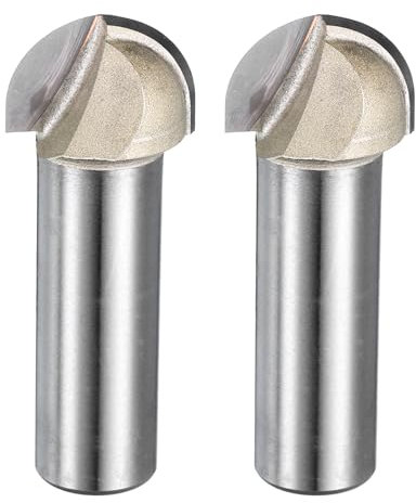 sourcing map 2 pezzi Router Bit Core Box 1/2 gambo 3/4 pollici diametro di taglio 1 flauti acciaio tungsteno