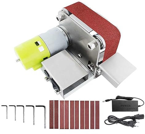 Boddceto Smerigliatrice Elettrica Levigatrice Levigatrice A Nastro 220 V 7 Velocità Variabile per Lucidare il Legno Spina UE