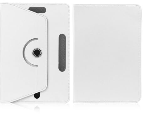 Custodia protettiva rigida in pelle per tablet Samsung Galaxy Tab 7 8 9 10.1 pollici Android Tablet PC, bianco, 10 pollici