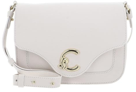 Coccinelle Leder Umhängetasche C-Me Crossbody Bag Blanco creme