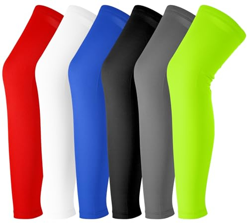 EOGRFW 6 Stücke Kompressions Beinlinge, UV Sonnenschutz Kompressions Beinstulpen(XL)