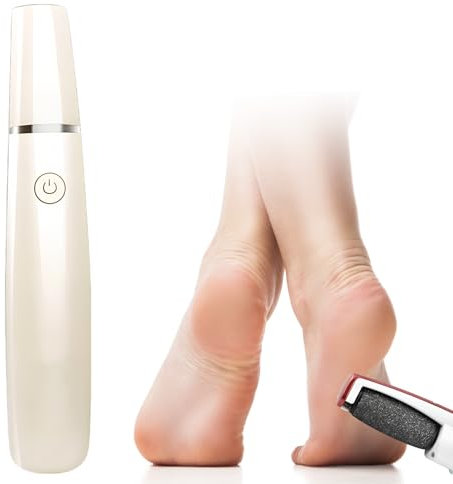 Rapeuse Pieds électrique, Rapeuse Pieds Electrique Puissante, Ponceuse Pieds Electrique, soin des pieds pour Femmes Hommes Pédicures (Blanc)