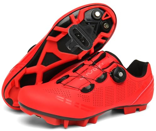 Hiuzylqx Herren Mountain Bike Radsportschuhe Kompatibel mit Shimano SPD 2-Bolts Pedals MTB Schuhe Outdoor-Radschuhe Spin MTB Schuhe