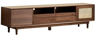 ksjdieunf Armoire Table de Rangement sur Pied en Bois Massif Noyer 200 x 40 50 cm, Meuble for Salon Meuble TV Moderne