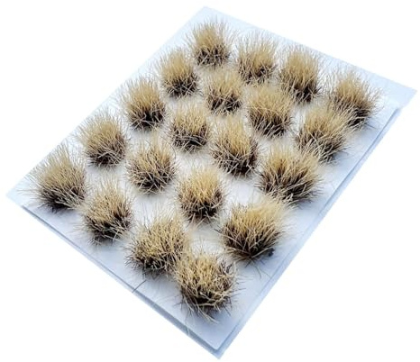 Colcolo Kit de Modelo de Terreno con de Hierba, arbustos de Tierras Bajas de césped Artificial en Miniatura realistas de 12 mm de Altura para Base en, Marrón Claro