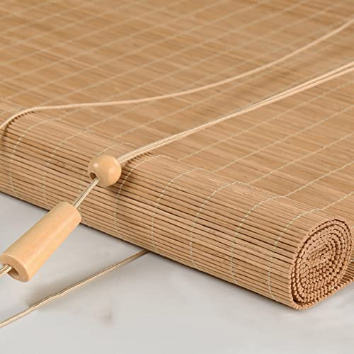 Atmungsaktiver Bambusvorhang, umweltfreundlich, Bambus-Jalousien, venezianische Holzschattierungen, Außenrollos für Fenster, Sichtschutz 60 x 220 cm