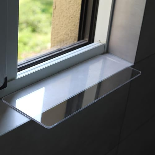 FOELANNE Davanzale in acrilico trasparente, Ripiano estensibile for davanzale della finestra trasparente di varie dimensioni(30 * 15cm)