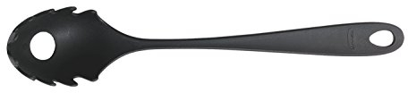Fiskars Cuchara para pasta, Longitud: 28,5 cm, Plástico, Essential, Negro, 1023805