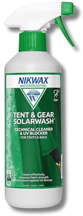 Nikwax Tent & Gear Solar Wash, Technischer Reiniger & UV-Blocker für Zelte & Taschen, 500 ml Spray