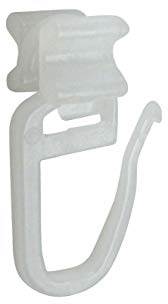 Faltengleiter beweglich, Gardinen-Faltenhaken mit X-Gleiter, für Alu-Schienen mit 6mm-Laufbreite, 50 Stück