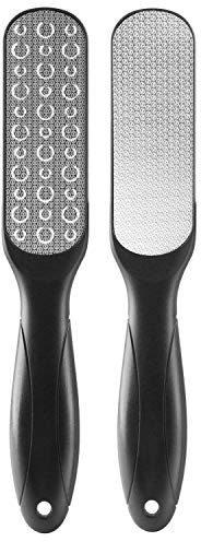 PREMYO Lima Piedi per calli e duroni - Nero - Raspa per la cura del piede Rimozione calli doppio lato in acciaio inossidabile Levacalli Raspa per piede