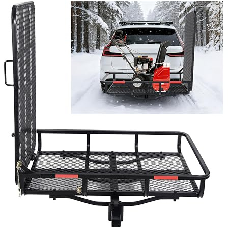ECOTRIC Hitch Mount Wheelchair Carrier with Mobility Ramp
