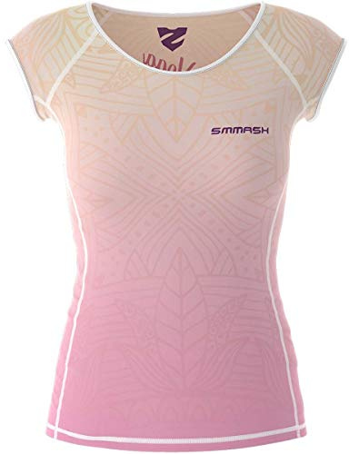 SMMASH Camicia Funzionale Camicia da Donna A Compressione Camicia Sportiva A Manica Corta Traspirante con Tecnologia Seconda Pelle Fitness Top Outdoor