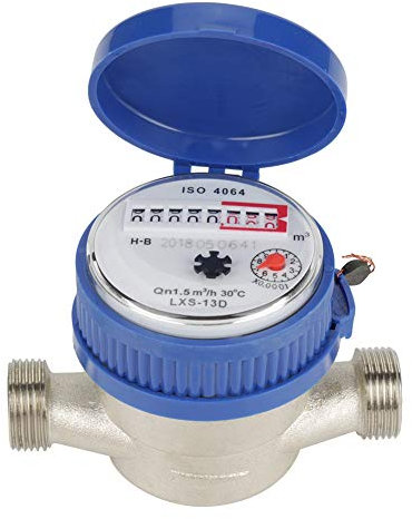 15mm 0.5 inch Cold Water Meter with Fittings for Garden and Home Usage
