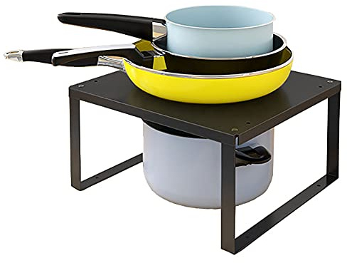 YunNasi Schrankregal Stapelbar Edelstahl, 1 Stück, L:30x28x15cm | Küchenregal Organizer, Für Küche Aufbewahrung, Badezimmer Aufbewahrung, Schrank Organizer