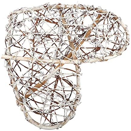 STOBOK Weihnachten Kranz Rattan Herz Kranz Rohling DIY Basteln 30cm Naturkranz Herzförmig Türkranz Wandkranz Tischkranz Erntedankfest Weihnachten Party Dekoration Weihnachtsdekoration