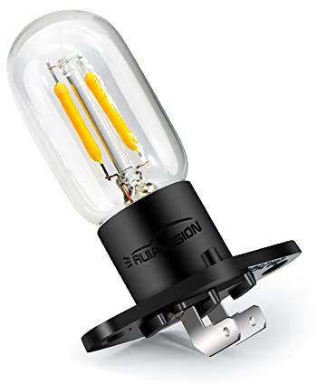Ruiandsion Bombilla de microondas Z187 Base 240V 2A 25W Bombilla de lámpara de microondas LED para lámpara de horno de pera de microondas universal, amarillo