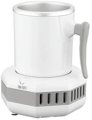 Mini macchina per il ghiaccio con Raffreddamento, Piccola macchina per la glassatura portatile, 15 minuti di ghiaccio veloce per la festa del campo di casa, auto (bianco)