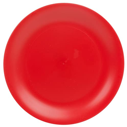 URBN-CHEF 6 Pcs Unbreakable Reusable Coloured Plastic Dinner Plates Kids Party Tableware (Red)