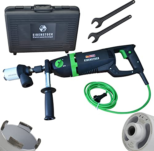 Diamant-Trocken-Kernbohrmaschine EHD 2002 S inkl. Staubabsaugung, Aufnahmeschaft für SDS-Bohrer & Diamant Dosensenker Matrix Power