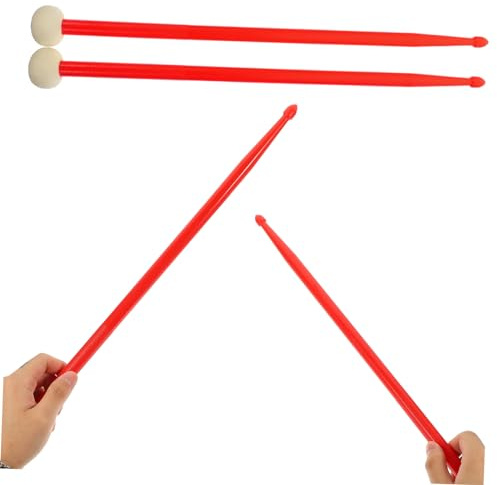 CORHAD Baquetas de Percusión Doble Punta de Nylon y Fieltro, Par Cómodo y Versátil para Batería y Timbales en Presentaciones Profesionales