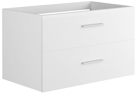 Vente-unique - Mobile sotto lavabo sospeso 80 cm Bianco - Kayla