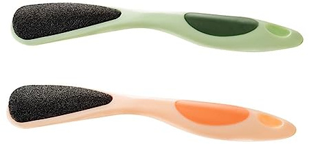 Removedor de Callos para Pies Pp Naranja, 2 Piezas de Pedicura | Lima para Durezas, Exfoliante Portátil, Fácil de Guardar, Uso Manual, Formato Compacto