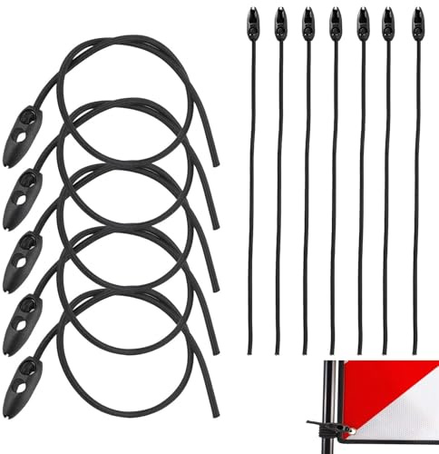12 tensores de equipaje para señal de advertencia Italia y España, correa tensora corta de 50 cm de longitud ajustable con clip rápido negro, correas tensoras para bicicleta, carretilla de mano, moto,