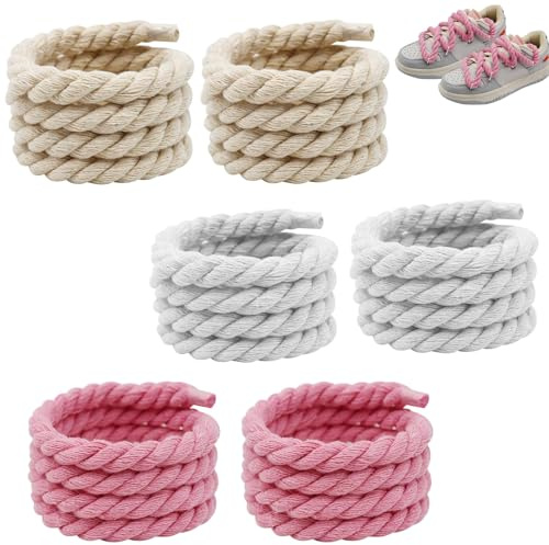 PMELCXD Ensemble de Lacets Tendance pour Air Force - Lacci Air Force, Lacci Corda, Lacet Rose, Lacci Corda Air Force - Parfait pour Hommes et Femmes