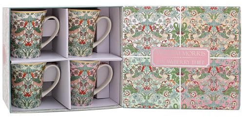 Leonardo-kollektionen William Morris Lustre jordgubbstjuv muggar för hem och kök | nydesignade muggar för te och kaffe | Härlig kopp för män gåvor och födelsedagspresenter för kvinnor