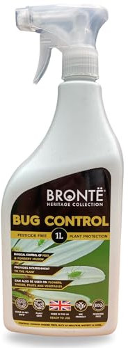 Bronte Heritage Bug & Mildew Control 1L - Ready to Use Bee Friendly Pesticide Free Spray. Controls Whitefly, Aphids, Spider Mites, Mealybugs & Scale. Flower, Fruit & Vegetable Foliar Feed. UK Made